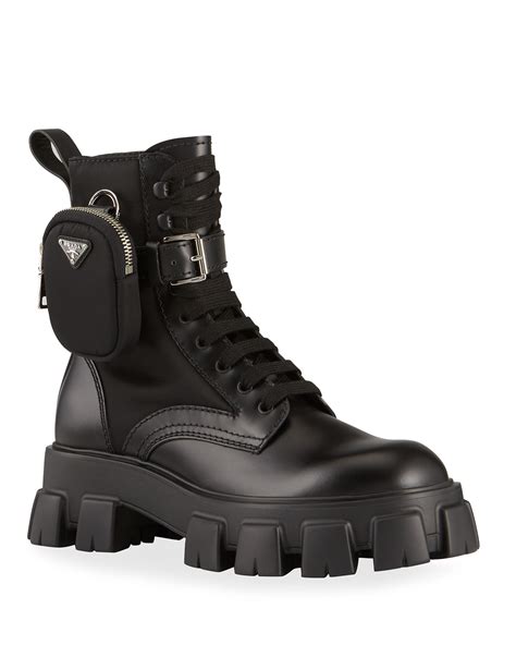 prada combat boots sale|Prada combat boots with pouches.